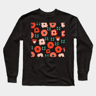 Midnight floral decor Long Sleeve T-Shirt